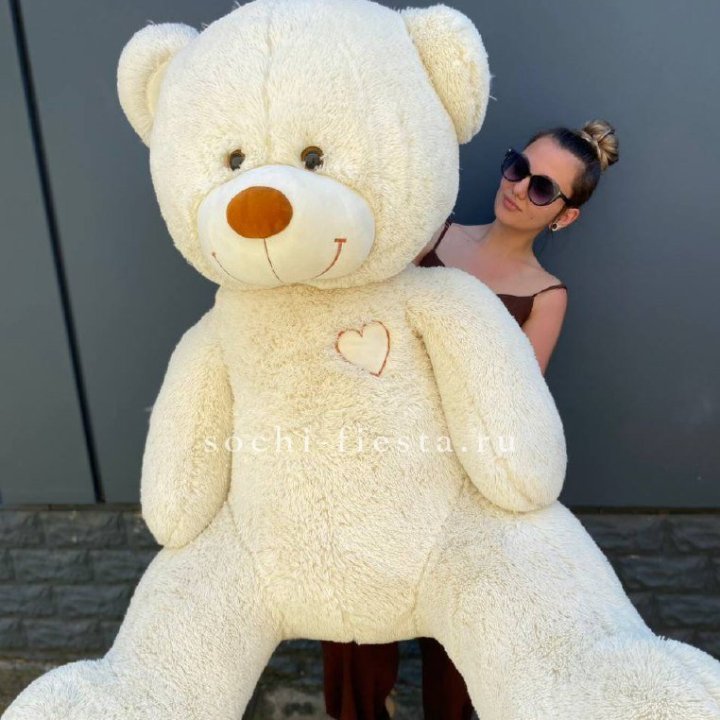 Белый плюшевый мишка большой в Благовещенске