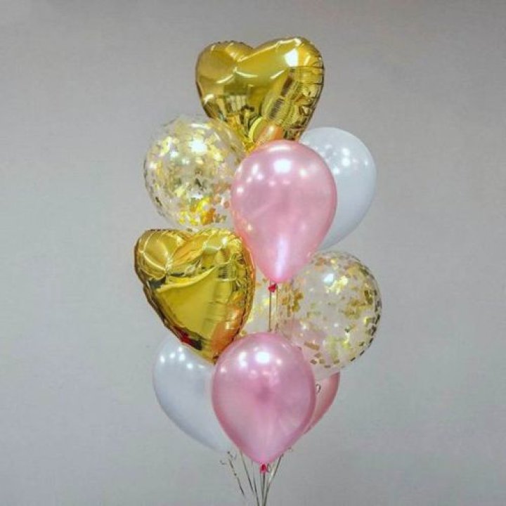 Облако шаров "Рози голд" в Благовещенске