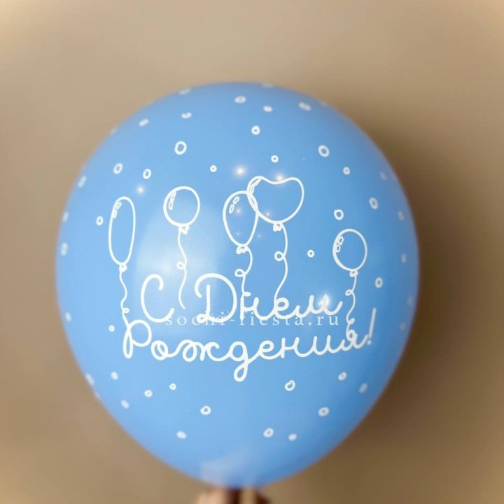 Гелиевый латексный шар С днем рождения! матовый в Благовещенске