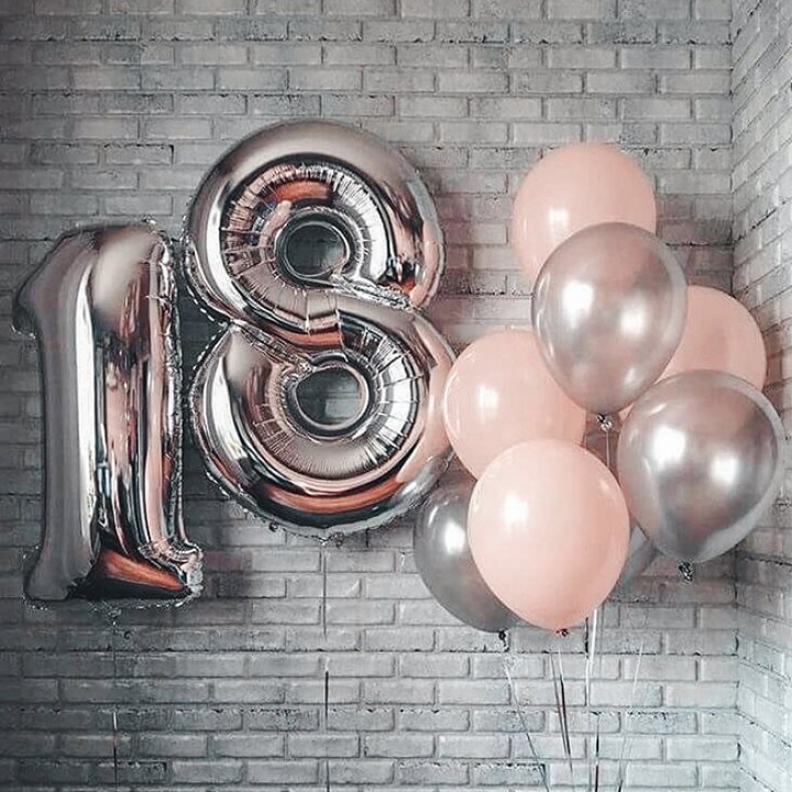 Фольгированный шар Серебряная Цифра в Благовещенске