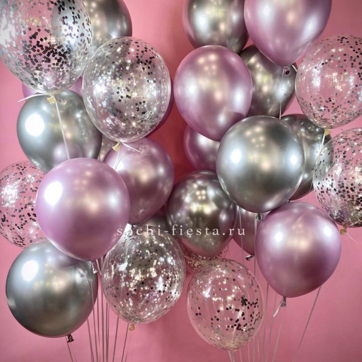 Фонтан шаров "Сильвер пинк" в Благовещенске