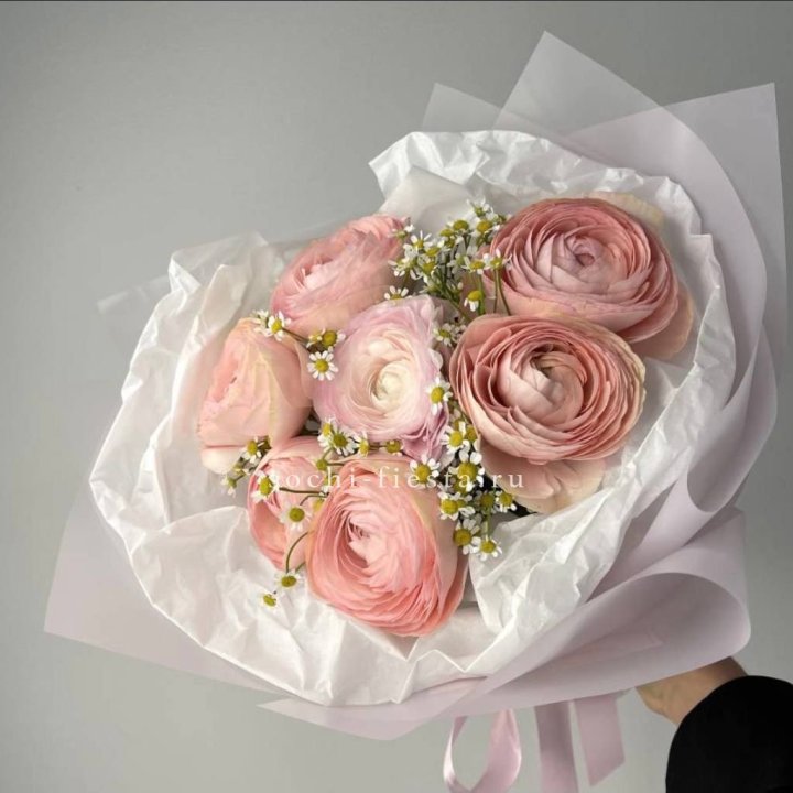 Ранункулюсы с ромашками в Благовещенске