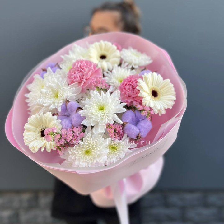 Букет цветов "Пинк спринг" в Благовещенске