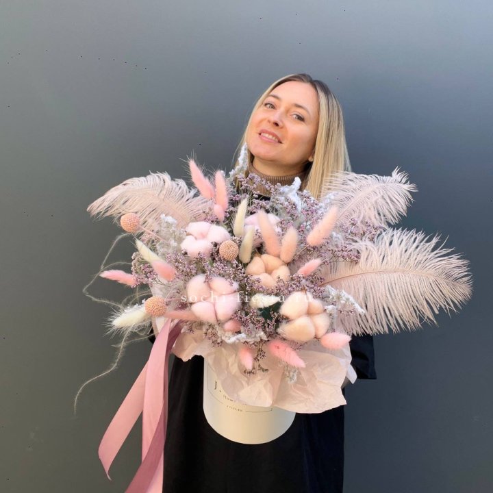 Авторский бокс с сухоцветами в Благовещенске