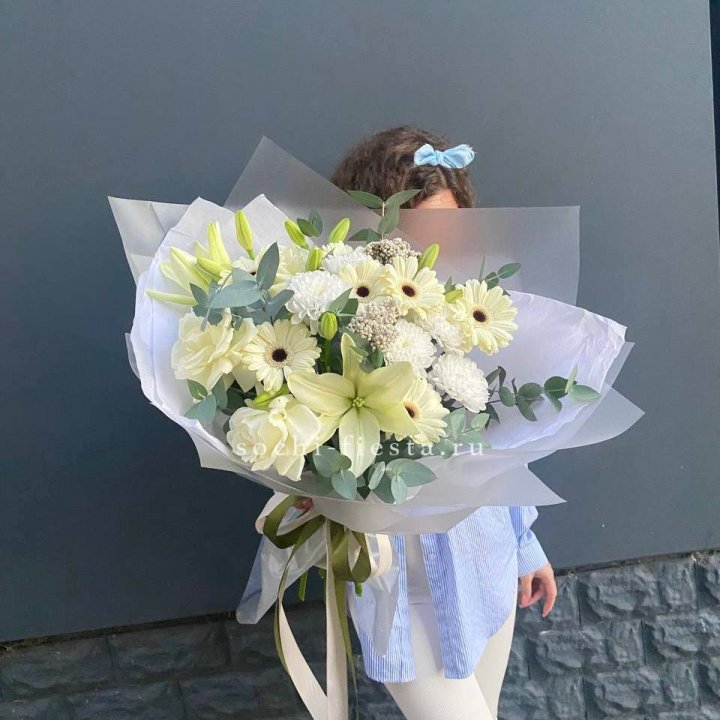 Букет с лилией и герберой в Благовещенске