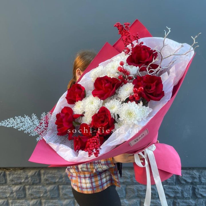 Букет "Яркая зима" в Благовещенске