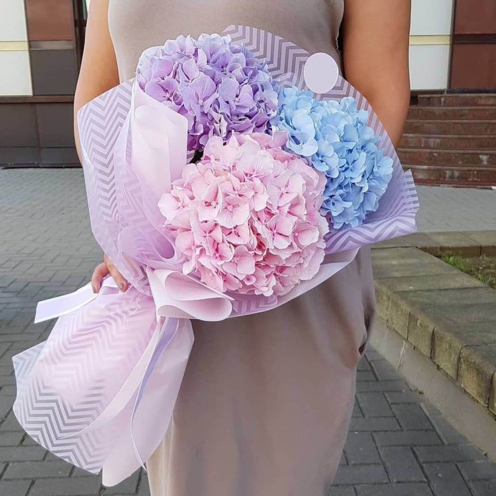 Букет гортензий "Пуф" в Благовещенске