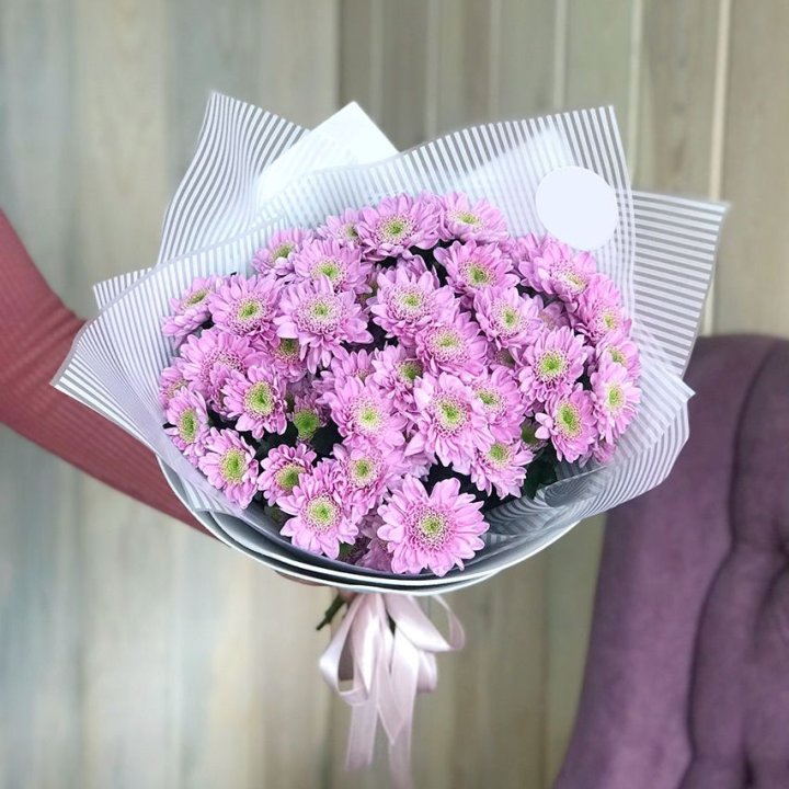 Букет розовых хризантем в Благовещенске