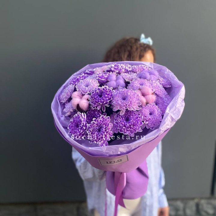 Хризантемы с хлопком в Благовещенске