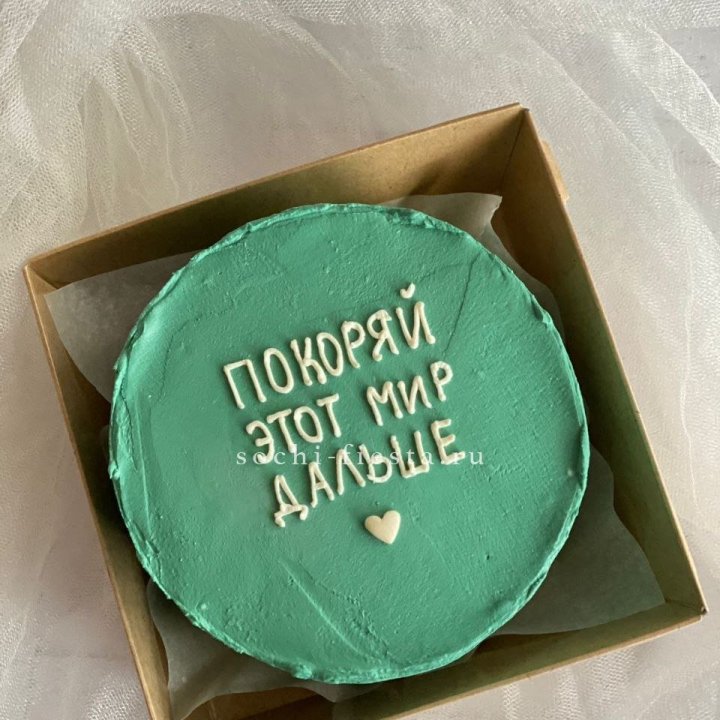 Бенто-торт "Покоряй этот мир" в Благовещенске