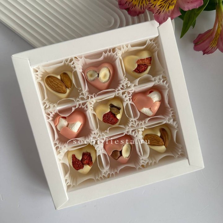 Набор конфет из бельгийского шоколада Сердца в Благовещенске