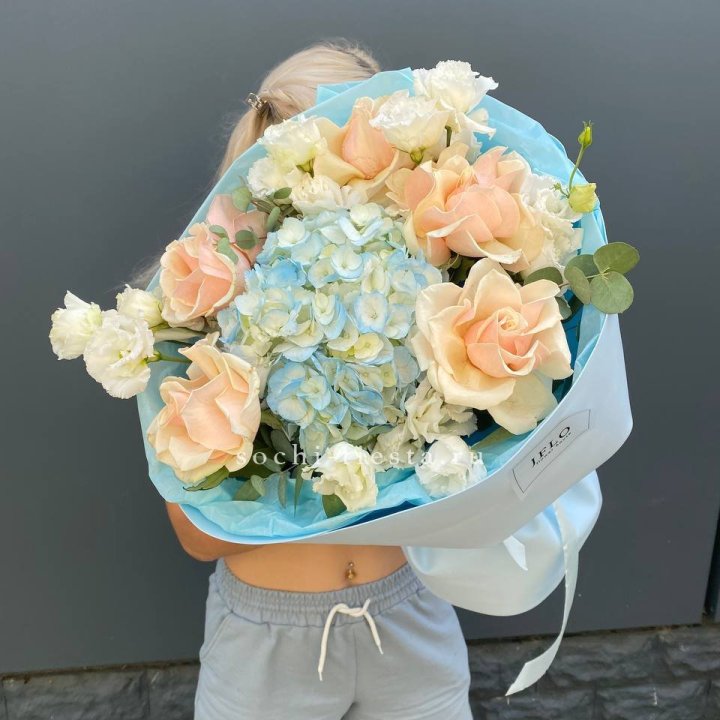 Сборный букет "Голубой закат" в Благовещенске