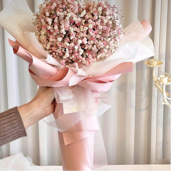 Сердце из гипсофилы  в Благовещенске