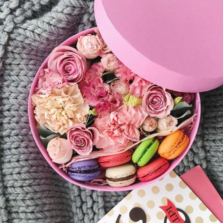 Цветочный бокс пинк в Благовещенске