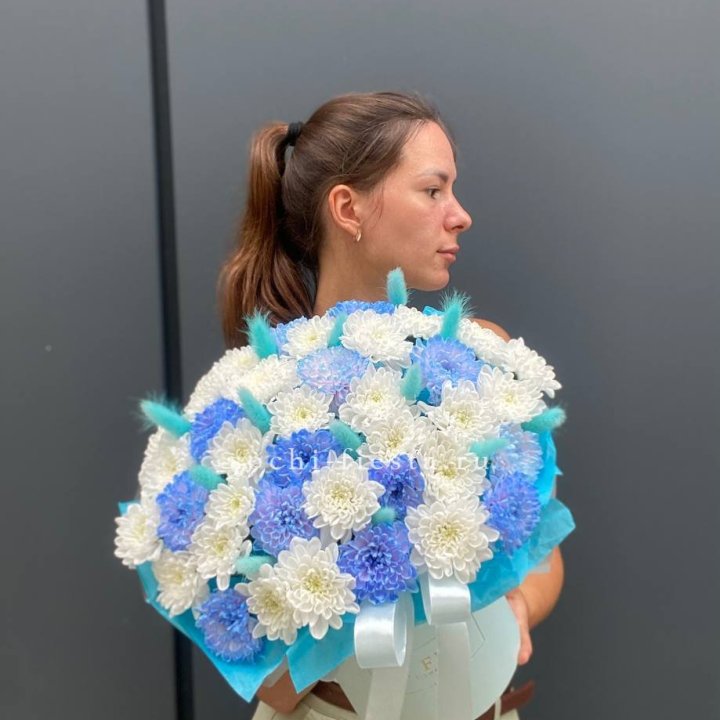  Коробочка  хризантем и лагуруса в Благовещенске