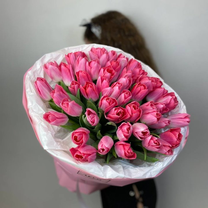 51 розовый тюльпан "Рози" в Благовещенске