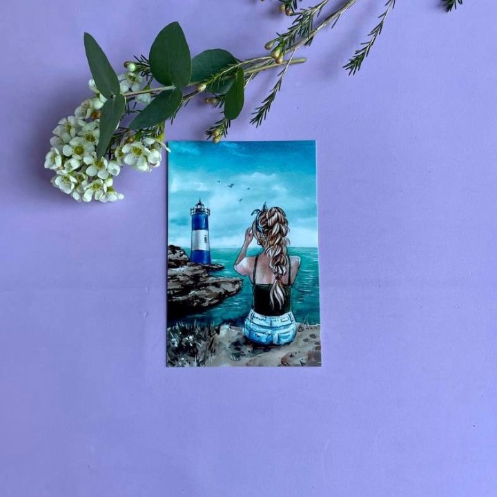 Открытка к букету "Океан" в Благовещенске