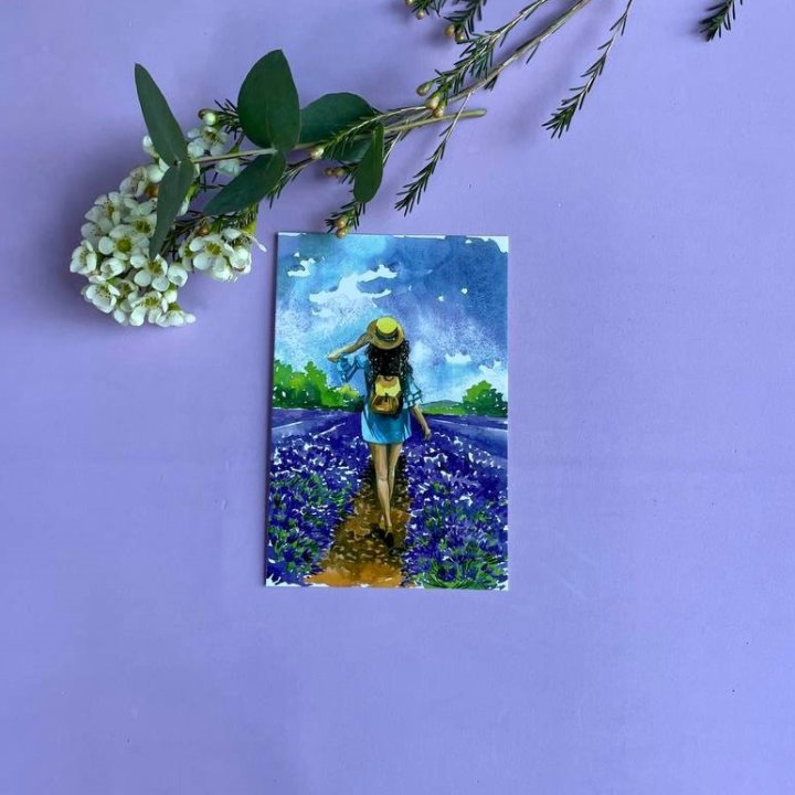 Открытка к букету "Цветочная дорога" в Благовещенске