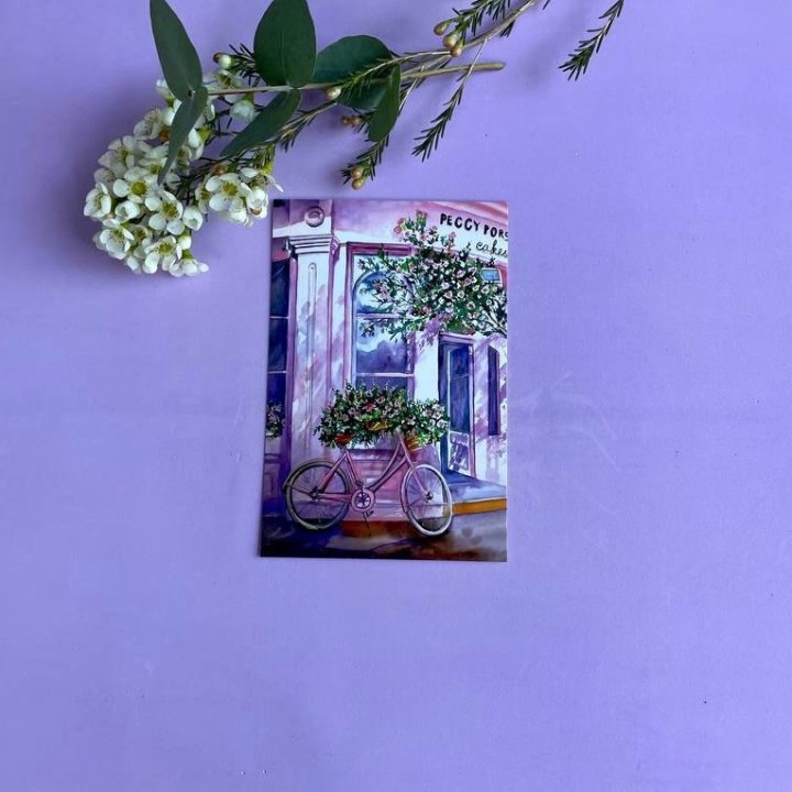 Открытка к букету "Розовый" в Благовещенске