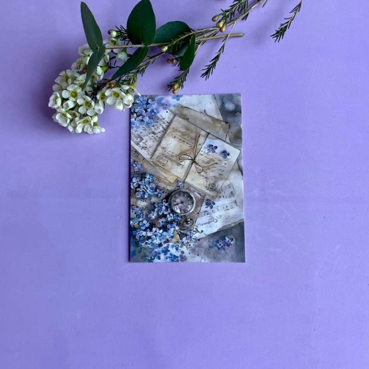 Открытка к букету "Время" в Благовещенске