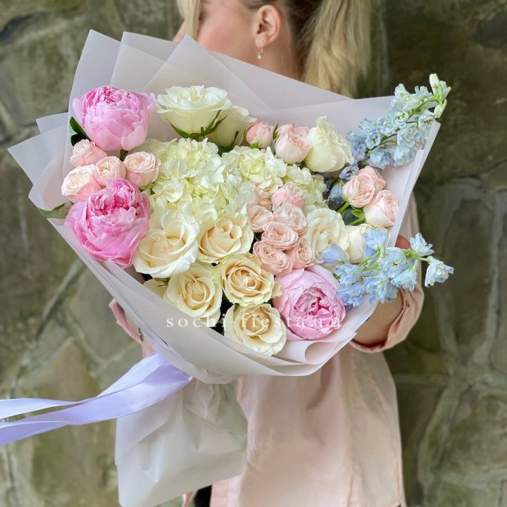 Букет с пионами "Богема" в Благовещенске