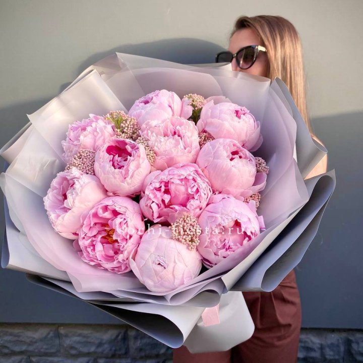 Букет с пионами "Стайл" в Благовещенске