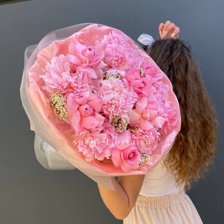  Букет с пионами "Пинки" в Благовещенске