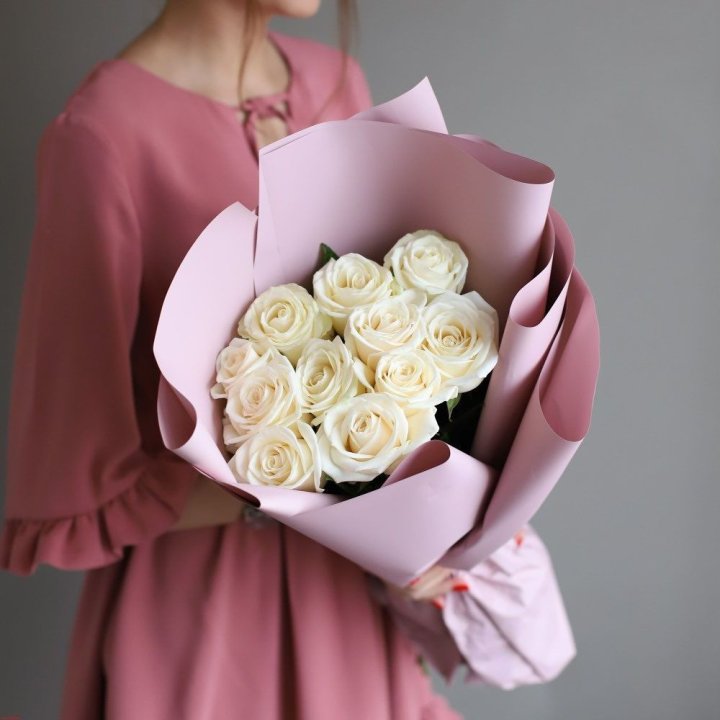 11 белых роз в Благовещенске