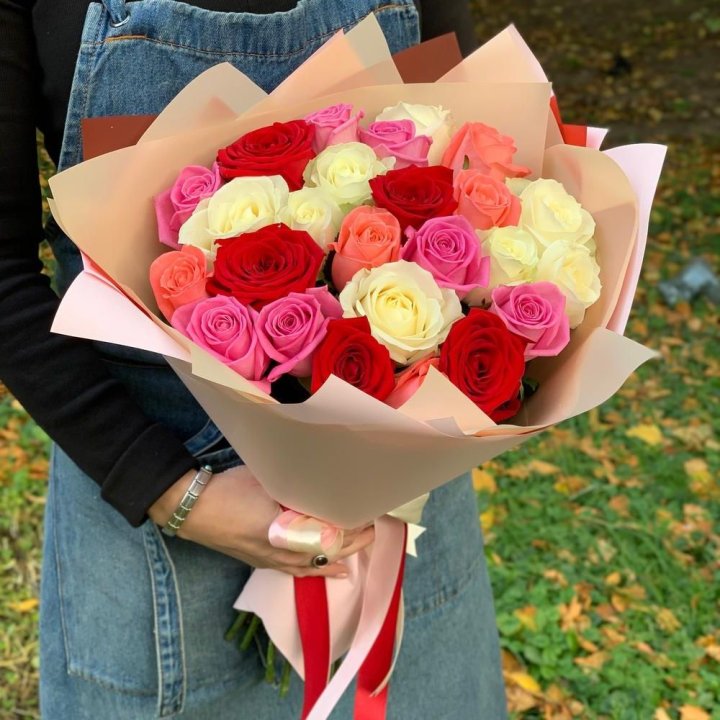 25 роз "Карусель" в Благовещенске