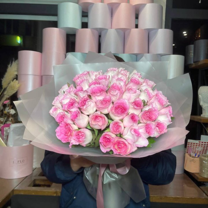 51 розовых роз в Благовещенске