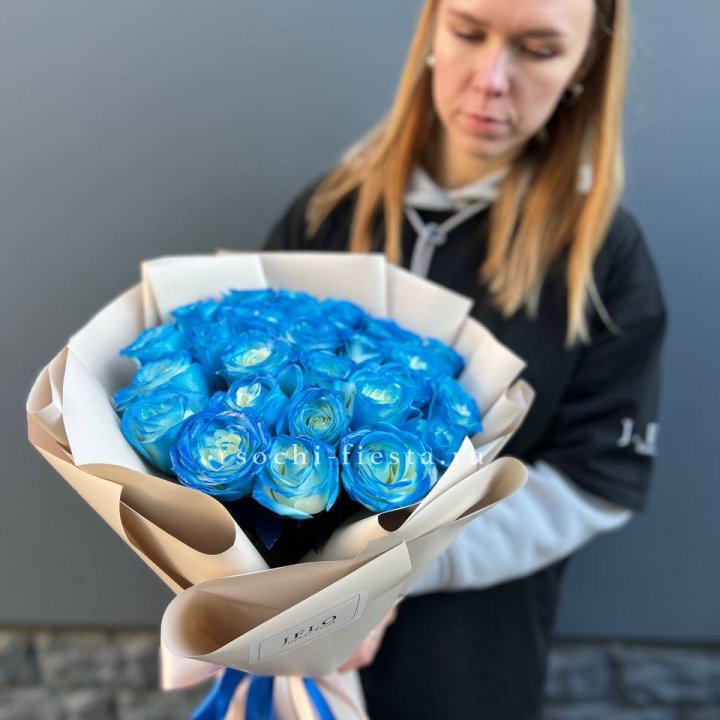 Букет синих роз блю логан в Благовещенске