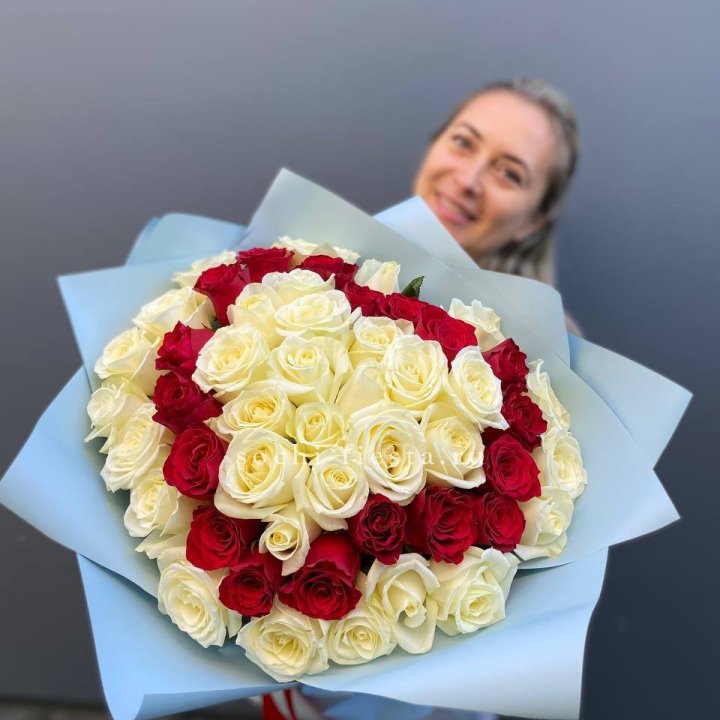 51 роза "Сердце" в Благовещенске