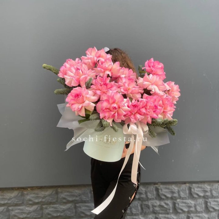 Бокс из 15 французских роз в Благовещенске