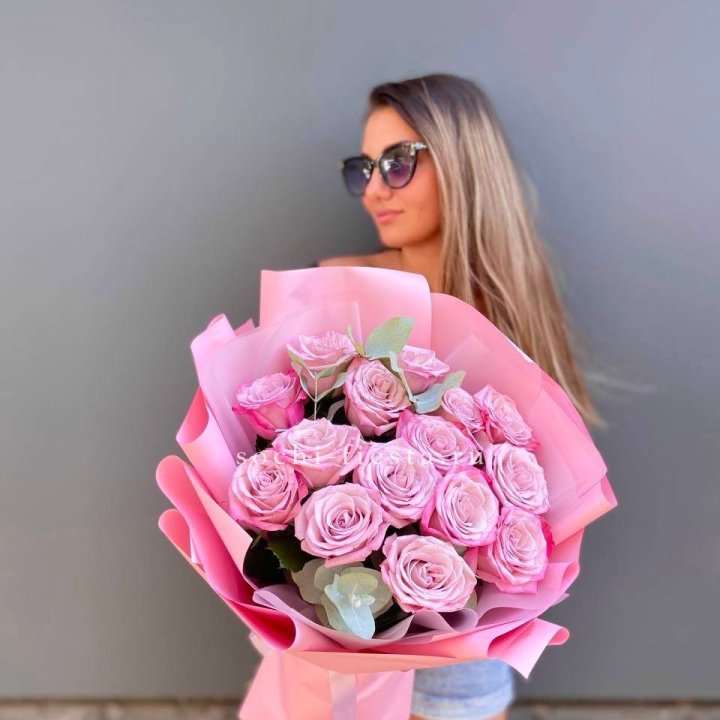 Букет розовых роз 2 в Благовещенске