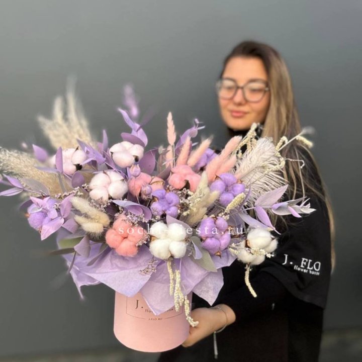 Авторский бокс с сухоцветами №4 в Благовещенске