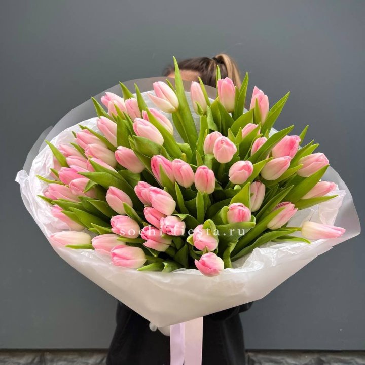 Букет тюльпанов нежно-розовых в Благовещенске