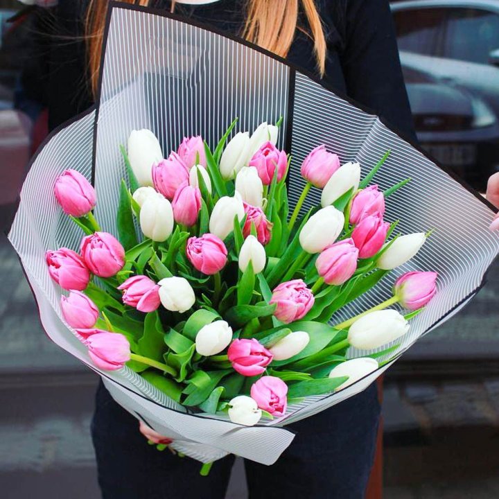 29 тюльпанов микс в Благовещенске