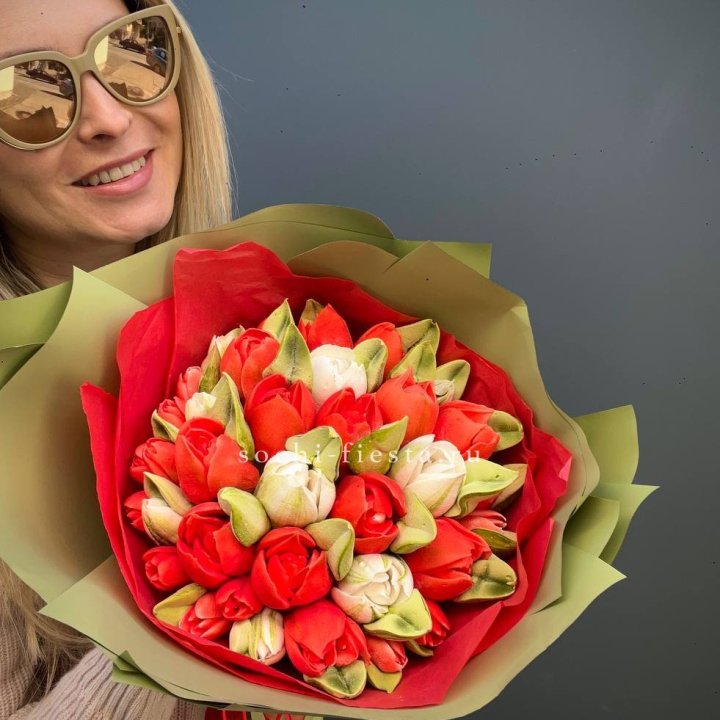 Зефирный букет из тюльпанов в Благовещенске